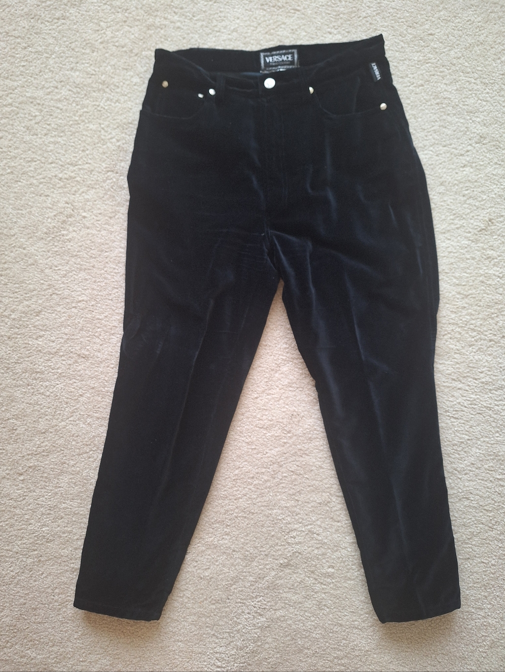 Vintage Versace Jeans Couture Women's Velvet Pants